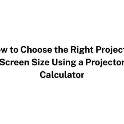 projector calculator