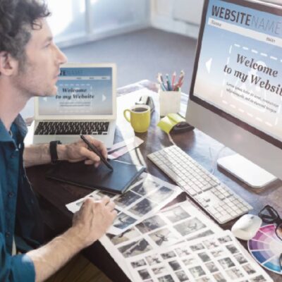 a person doing web development
