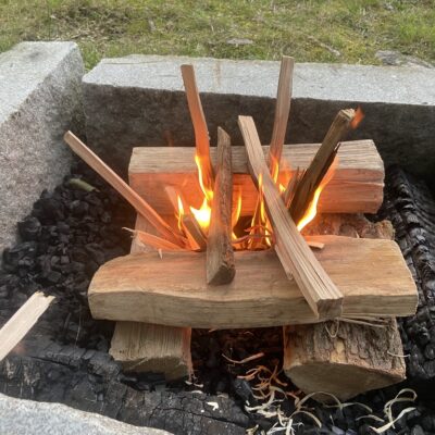 Seasoned firewood delivery with eco-friendly fire starters