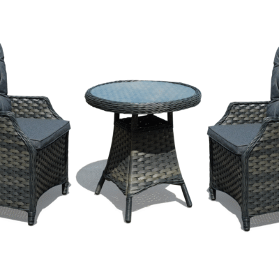 Tammy Rattan Garden Bistro Set, Buy Tammy Rattan Garden Bistro Set UK, Grey Rattan Bistro Set Table and Chairs, Rattan Furniture Set for Small Gardens, Affordable Outdoor Rattan Bistro Set UK, Grey Rattan Bistro Set with Table and 2 Chairs, Outdoor Rattan Bistro Set with Chairs, Best Place to Buy Rattan Bistro Set UK, Rattan Garden Bistro Set Table + 2 Chairs, Homeflair Rattan, Rattan Furniture, Homeflair
