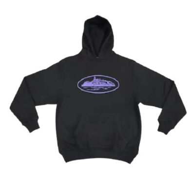 Sweat à capuche Corteiz Alcatraz Noir Violet