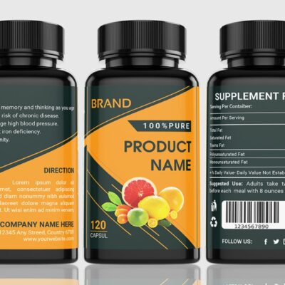 supplement label design
