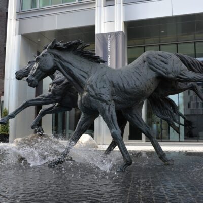 bronze horse sculptures