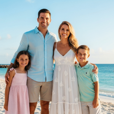 Family photoshoot in Aruba