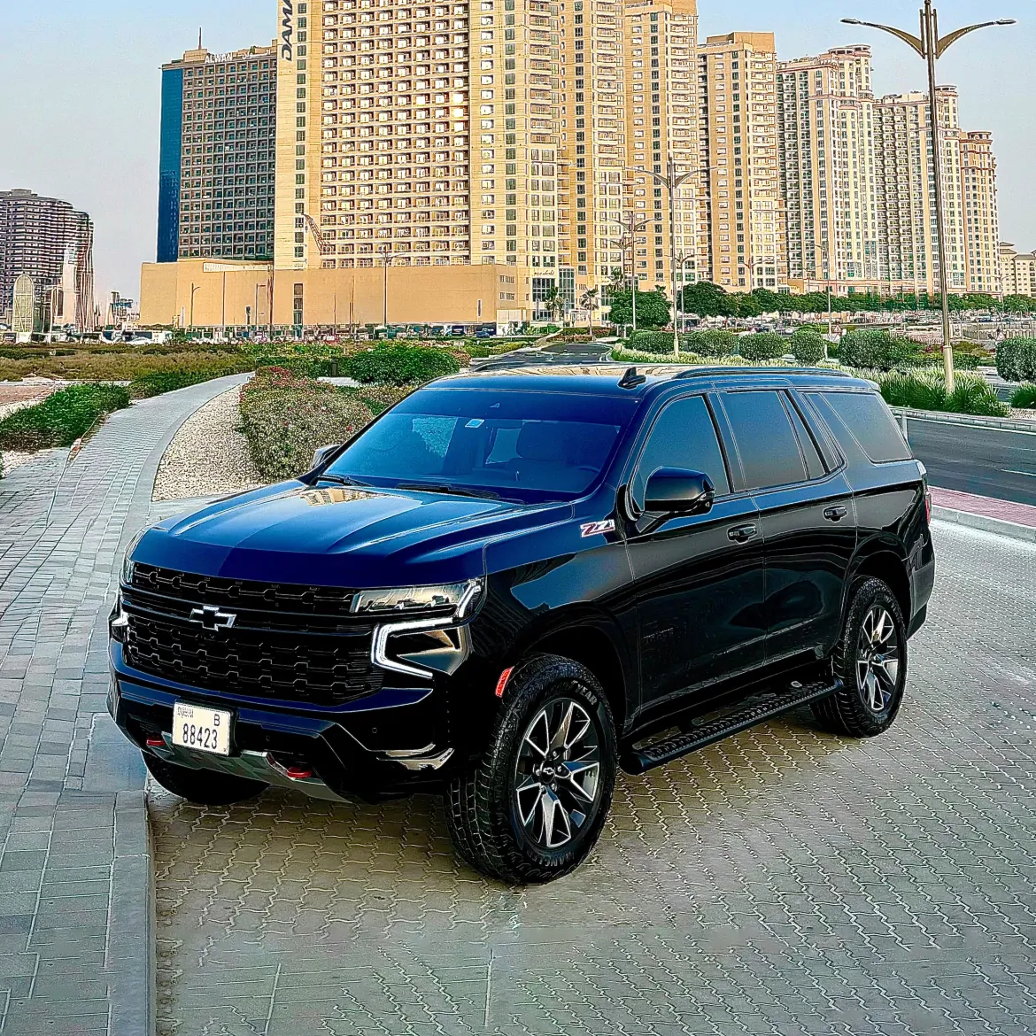 Chevrolet Tahoe SUV rental Dubai family trip