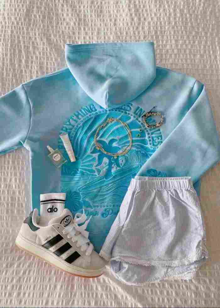 Pink Palm Puff Hoodie