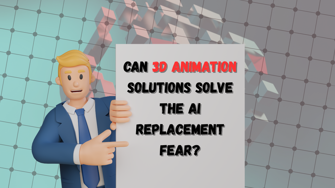 3D animation professionals working alongside AI technology